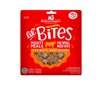 Stella & Chewy’s Freeze-Dried Raw Lil’ Bites Itty Bitty Beef Recipe Small Breed Dog Food, 7 oz. Bag (Beef)